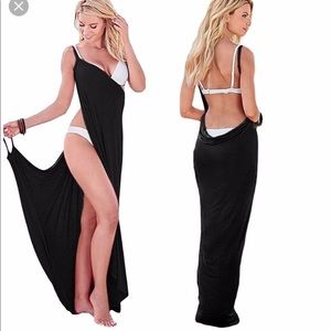 SHORT Black Wrap Swim Suit Cover Up